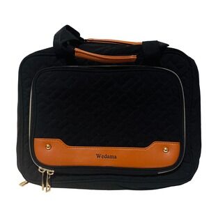 Wedama Quilted Hanging Travel Toiletry Bag Cosmetic Makeup Organizer‎ Black